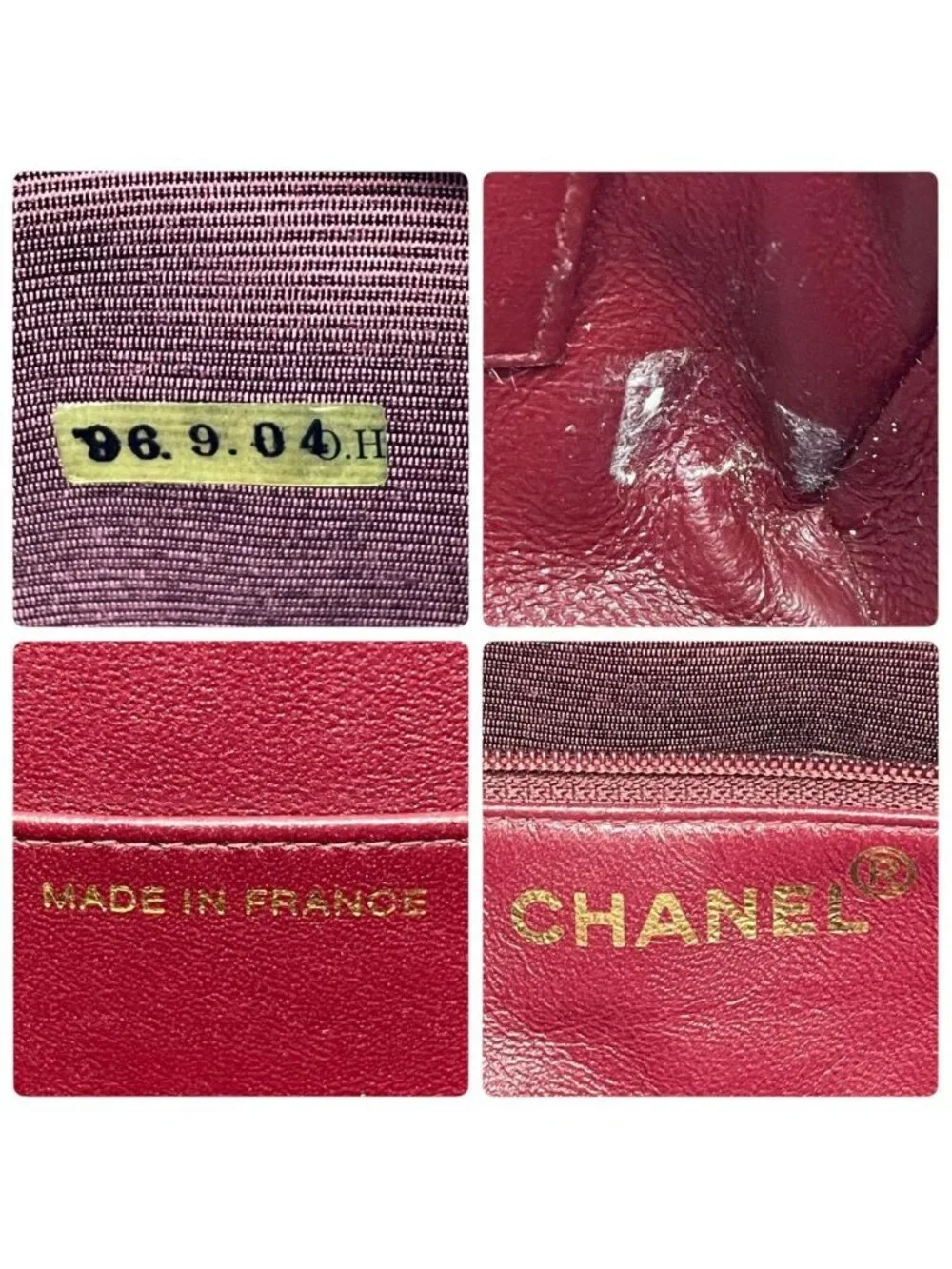 Chanel Lambskin Quilted Hand Bag CC Logo Bicolor